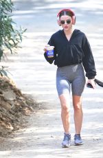 LUCY HALE Out for Iced Coffee in Los Angeles 02/08/2021