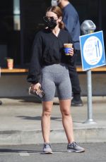 LUCY HALE Out for Iced Coffee in Los Angeles 02/08/2021