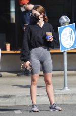 LUCY HALE Out for Iced Coffee in Los Angeles 02/08/2021