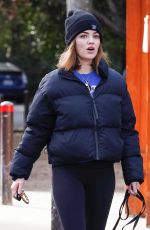 LUCY HALE Out Hiking with Her Dog at Fryman Canyon in Los Angeles 02/15/2021