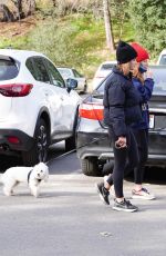LUCY HALE Out Hiking with Her Dog at Fryman Canyon in Los Angeles 02/15/2021