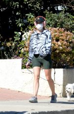 LUCY HALE Out Hiking with Her Dog in Studio City 02/20/2021