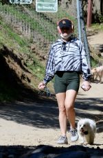 LUCY HALE Out Hiking with Her Dog in Studio City 02/20/2021