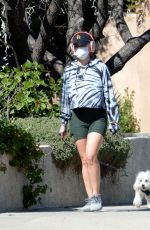 LUCY HALE Out Hiking with Her Dog in Studio City 02/20/2021