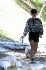 LUCY HALE Out Hiking with Her Dog in Studio City 02/20/2021