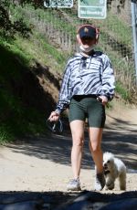 LUCY HALE Out Hiking with Her Dog in Studio City 02/20/2021