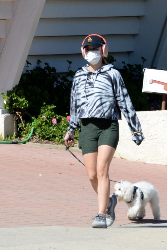 LUCY HALE Out Hiking with Her Dog in Studio City 02/20/2021