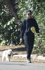 LUCY HALE Out with Her Dog in Los Angeles 02/04/2021