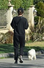LUCY HALE Out with Her Dog in Los Angeles 02/04/2021