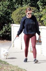 LUCY HALE Out with Her Dog in Los Angeles 02/18/2021