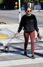 LUCY HALE Out with Her Dog in Los Angeles 02/18/2021