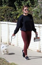 LUCY HALE Out with Her Dog in Los Angeles 02/18/2021