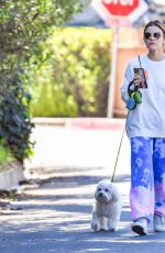 LUCY HALE Out with Her Dog in Studio City 02/24/2021