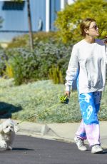 LUCY HALE Out with Her Dog in Studio City 02/24/2021