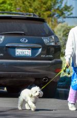 LUCY HALE Out with Her Dog in Studio City 02/24/2021