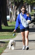 LUCY HALE Out with Her Dogs in Studio City 02/11/2021