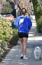 LUCY HALE Out with Her Dogs in Studio City 02/11/2021