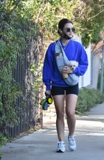 LUCY HALE Out with Her Dogs in Studio City 02/11/2021