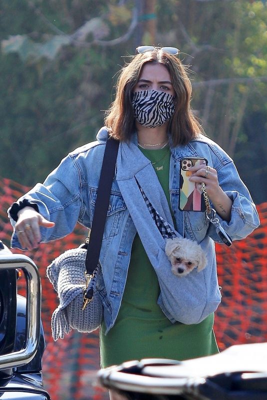 LUCY HALE Shopping at a Flee Market in Venice Beach 02/07/2021