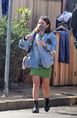 LUCY HALE Shopping at a Flee Market in Venice Beach 02/07/2021
