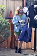 LUCY HALE Shopping at a Flee Market in Venice Beach 02/07/2021