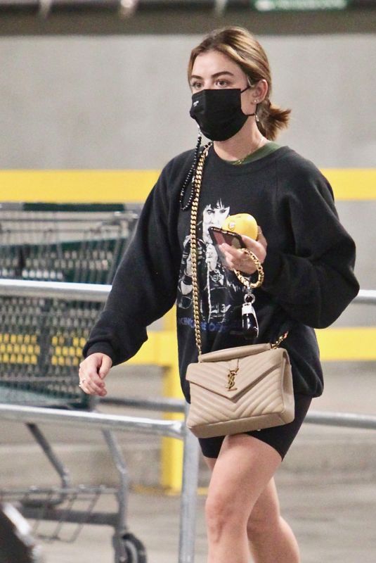 LUCY HALE Shopping at Whole Foods in Los Angeles February 02/24/2021