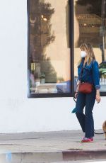 LUCY PUNCH Out with Her Dog in West Hollywood 02/14/2021