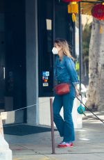 LUCY PUNCH Out with Her Dog in West Hollywood 02/14/2021