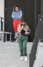 MADS LEWIS Leaves a Hair Salon in Los Angeles 02/16/2021