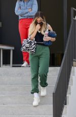 MADS LEWIS Leaves a Hair Salon in Los Angeles 02/16/2021