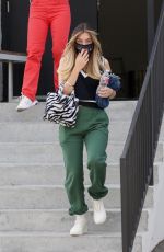 MADS LEWIS Leaves a Hair Salon in Los Angeles 02/16/2021
