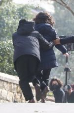 MARGOT ROBBIE on the Set David O. Russell