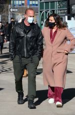 MARISKA HARGITAY and Christopher Meloni on the set of Law and Order - Organized Crime in New York 02/26/2021