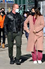 MARISKA HARGITAY and Christopher Meloni on the set of Law and Order - Organized Crime in New York 02/26/2021