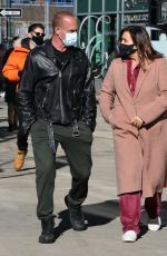 MARISKA HARGITAY and Christopher Meloni on the set of Law and Order - Organized Crime in New York 02/26/2021