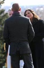 MARISKA HARGITAY and Christopher Meloni on the Set of Law & Order: SVU in New York 02/08/2021