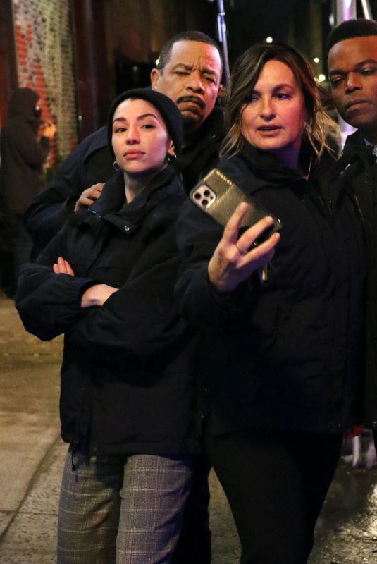 MARISKA HARGITAY on the Set of Law and Order: SVU in New York 02/24/2021