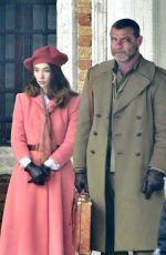 MATILDA DE ANGELIS and Liev Schreiber on the Set of Across The River And Into The Trees in Venice 02/03/2021