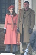 MATILDA DE ANGELIS and Liev Schreiber on the Set of Across The River And Into The Trees in Venice 02/03/2021