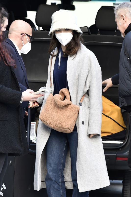MATILDA DE ANGELIS Arrives at Her Hotel in Sanremo 02/27/2021