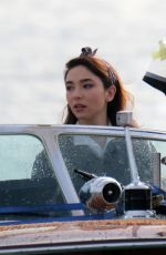 MATILDA DE ANGELIS on the Set of Across The River And Into The Trees in Venice 02/02/2021