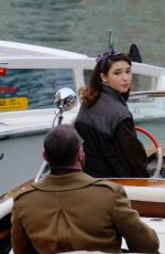 MATILDA DE ANGELIS on the Set of Across The River And Into The Trees in Venice 02/04/2021