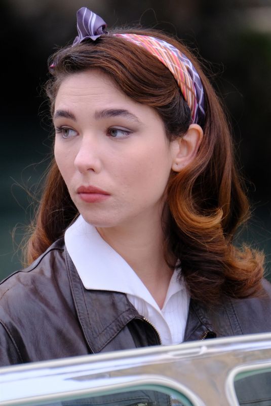 MATILDA DE ANGELIS on the Set of Across The River And Into The Trees in Venice 02/04/2021