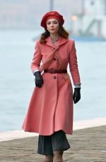 MATILDA DE ANGELIS on the Set of Across The River And Into The Trees in Venice 02/05/2021
