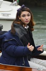 MATILDA DE ANGELIS on the Set of Across The River And Into The Trees in Venice 02/06/2021