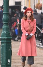 MATILDA DE NAGELIS on the Set of Across the River and Into The Trees in Venice 02/19/2021