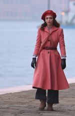 MATILDA DE NAGELIS on the Set of Across the River and Into The Trees in Venice 02/19/2021