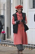 MATILDA DE NAGELIS on the Set of Across the River and Into The Trees in Venice 02/19/2021