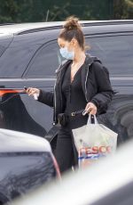 MAURA HIGGINS Shopping at Tesco in London 02/24/2021