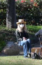MEG RYAN and Friends at a Celebration in Park in Santa Barbara 02/02/2021